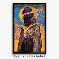 Icelandic Movie Poster - Woman Feeling Miserable, Livid Black Sash (Art Print)