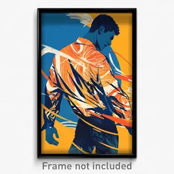 Bollywood Movie Poster - Boy Feeling Driven, Shadowy Orange Leotard (Art Print)