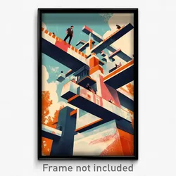 Greek Movie Poster - Cool Spanish Architecture (Greece Retro Film Art Print)
