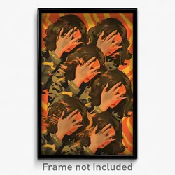 Icelandic Movie Poster - Woman Feeling Insecurity, Stimulating Camouflage Jacket