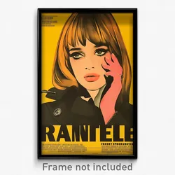 French Movie Poster - Girl Feeling Suspense, International Edgy Clothes (Print)