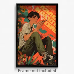 Mexican Movie Poster - Boy Feeling Uncertainty, Glum Green Pants (Art Print)