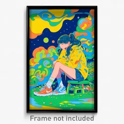 Art Poster - Clean Lawn (Psychedelic Trippy Weird 11x17 Print)