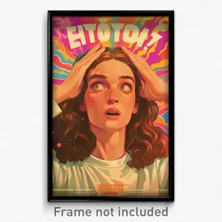 Greek Movie Poster - Woman Feeling Eagerness, White Raglan Sleeves (Art Print)