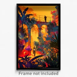 Mexican Movie Poster - Wire Frame Glitchy Greenhouse (Mexico Film Art Print)