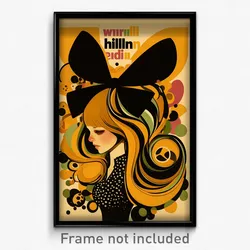 German Movie Poster - Girl Feeling Nervous, Rectangular Hair Bow (Art Print)