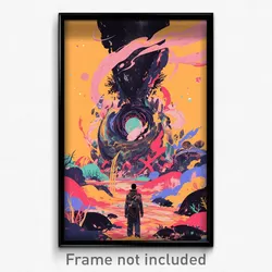 Art Poster - Huge Printer (Psychedelic Trippy Weird 11x17 Print)