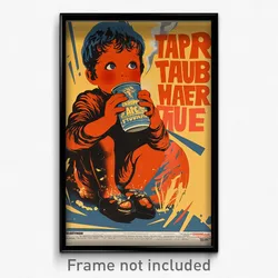 French Movie Poster - Boy Feeling Glumness, Ragged Orange Bodysuit (Art Print)