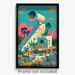 Mexican Movie Poster - Triangular Observatory (Mexico Retro Film Art Print)