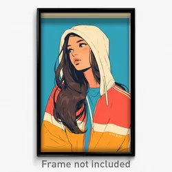 Mexican Movie Poster - Girl Feeling Tenderness. Hooded Track Jacket