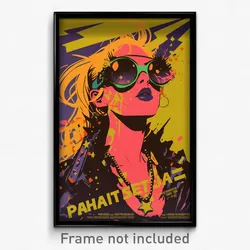Brazilian Movie Poster - Girl Feeling Vengeful, Lovely Purple Ves (Art Print)