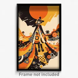 Icelandic Movie Poster - Girl Feeling Bliss, Warm Hat Bow (Iceland Art Print)