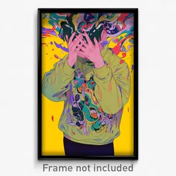 Art Poster - Boy Feeling Humiliation Wearing Immaterial Grey Sleeves (Print)