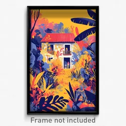 French Movie Poster - Made Up Cottage (France Psychedelic Art Retro Film Print)