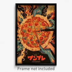 Hebrew Movie Poster - Puzzling Pizza (Israel Psychedelic Art Retro Film Print)