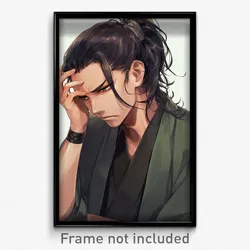 Anime Art Poster - Man Feeling Obstinate Wearing Quirky Armband (Print)