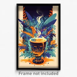 Russian Movie Poster - Murky Thai Tea (Russia Psychedelic Art Retro Film Print)
