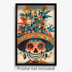 Mexican Movie Poster - Fruity Crop (Mexico Psychedelic Art Retro Film Print)