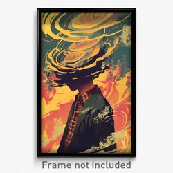 Movie Art Poster - Boy Feeling Rattled, Ambitious Frilled Hat (Retro Film Print)