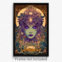 Spanish Movie Poster - Violet Labyrinth (Spain Psychedelic Art Retro Film Print)