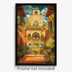 Russian Movie Poster - Flowery Spanish Architecture (Russia Film Art Print)