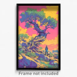 Art Poster - Admirable Glade (Psychedelic Trippy Weird 11x17 Cartoon Print)