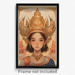 Thai Movie Poster - Girl Feeling Troubled, Humble Crescent Hat Ornament (Print)