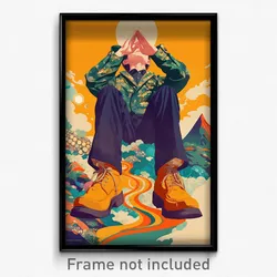 Icelandic Movie Poster - Boy Feeling Grinning, Glorious Shoes (Art Print)