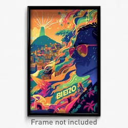 Brazilian Movie Poster - Wavy 50'S Diner (Brazil Retro Film Art Print)