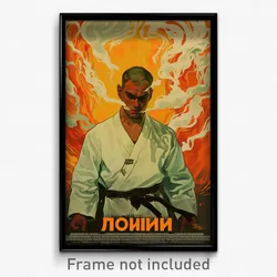 Russian Movie Poster - Man Feeling Loathing, Yellow White Robe (Art Print)