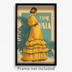 Spanish Movie Poster - Woman Feeling Enjoyment, Old Layered Dress (Art Print)