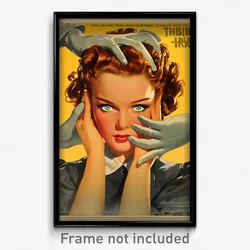 German Movie Poster - Girl Feeling Indignant, Second Hand Grey Dress (Art Print)