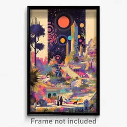 French Movie Poster - Bold Mexico City (France Psychedelic Art Retro Film Print)