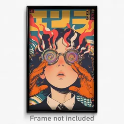 Hebrew Movie Poster - Boy Feeling Amusement, Interesting Orange Gloves (Print)