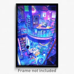 Art Poster - Extra Small Music Venue (Psychedelic Trippy Weird 11x17 Print)