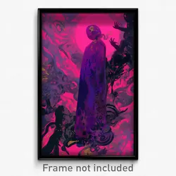 Anime Art Poster - Boy Feeling Caring Wearing Pink Long Dress (Print)