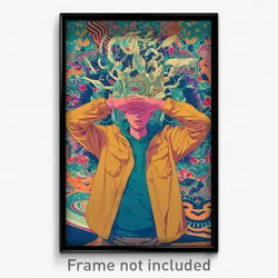 Icelandic Movie Poster - Man Feeling Mad, Athletic Hair Through Headwear (Print)