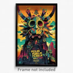 Mexican Movie Poster - Puzzling Cliff (Mexico Psychedelic Art Retro Film Print)