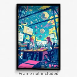 Art Poster - A Team Of Scientists Conducting Experiments In A High-tech