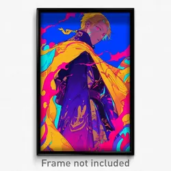 Anime Art Poster - Man Feeling Humiliation Wearing Vivid Waist Cape (Print)