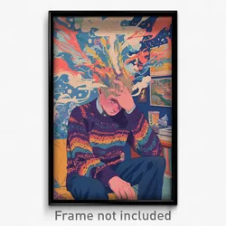 Icelandic Movie Poster - Man Feeling Depressed, Complex Purple Sweater (Print)