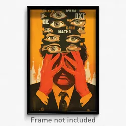 Russian Movie Poster - Man Feeling Moody, Stunning Santa Hat (Russia Art Print)