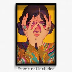 Bollywood Movie Poster - Girl Feeling Embarrassment, Bubbly Brown Capelet