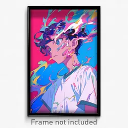 Anime Art Poster - Man Feeling Vigilance Wearing Precious Gym Shirt (Print)