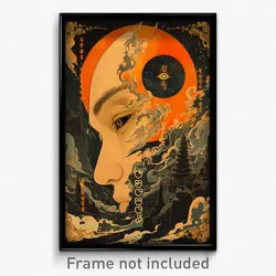 Thai Movie Poster - Yellow Sun And Moon (Thailand Retro Film Art Print)