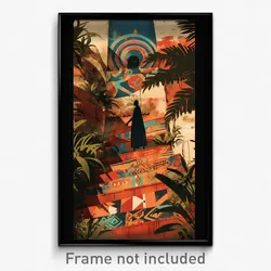Brazilian Movie Poster - Shadowy Bivouac (Brazil Retro Film Art Print)