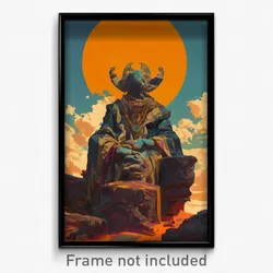 Hebrew Movie Poster - Perfect Statue (Israel Psychedelic Art Retro Film Print)