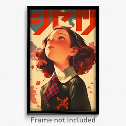 Hebrew Movie Poster - Girl Feeling Pride, Red Checkered Necktie (Art Print)
