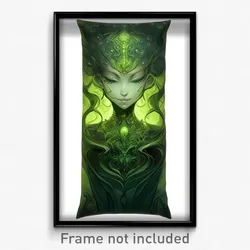 Art Poster - Green Pillow (Psychedelic Trippy Weird 11x17 Cartoon Print)