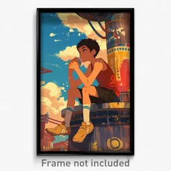 Indonesian Movie Poster - Boy Feeling Self Caring, Fluid Kneehighs (Art Print)